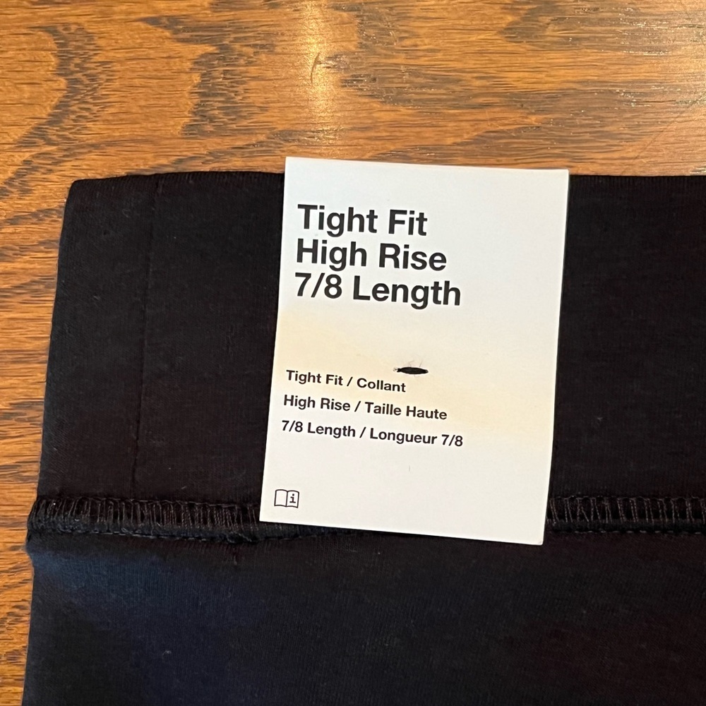 NWT Nike Classic High-Waisted 7/8 Black Cotton Leggings Large L - Picture 12 of 12